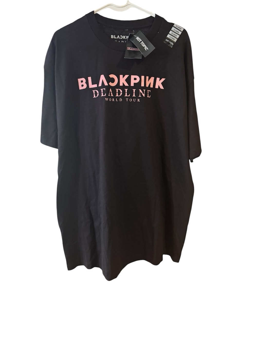 BLACKPINK Deadline World Tour Tee - Pink Logo sz xl